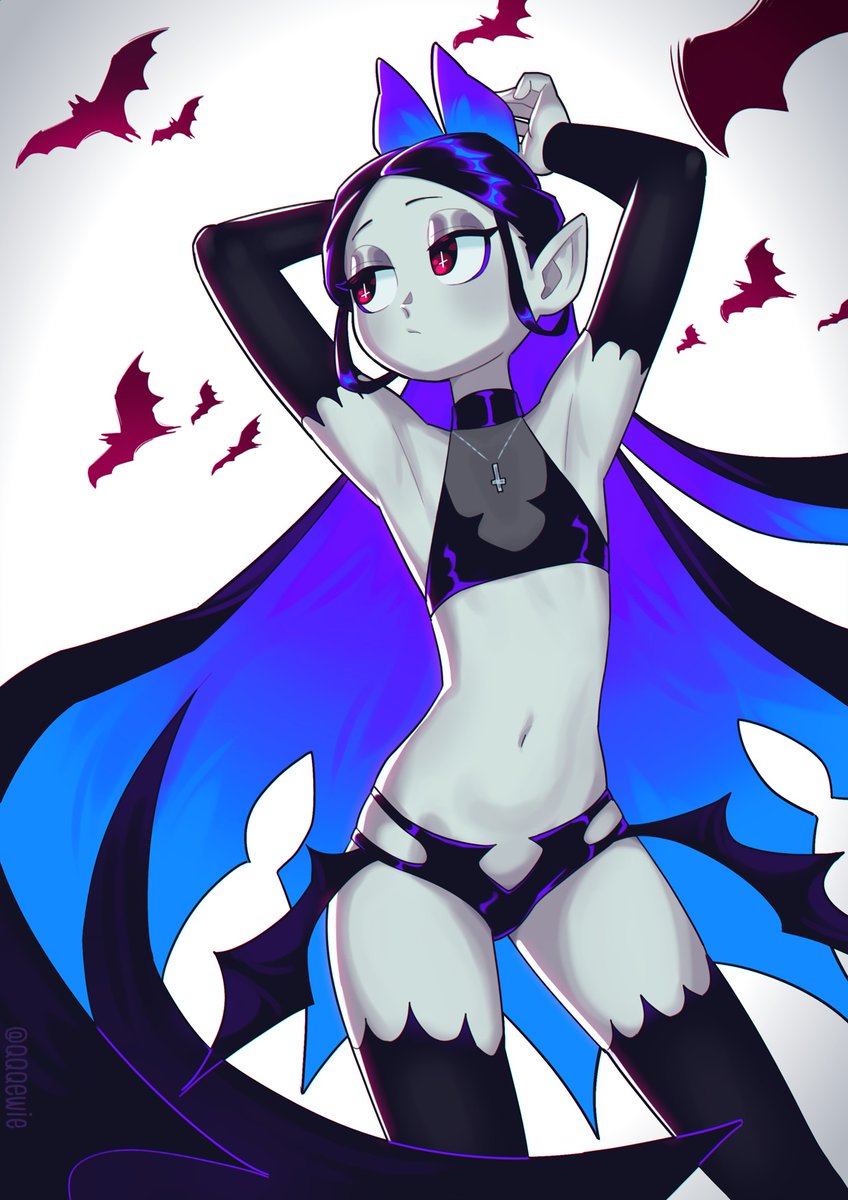 QQQewie's tweet photo. @BONGF_ART My vampire girl Serene😳👉👈 https://t.co/O9rIQp4FAf