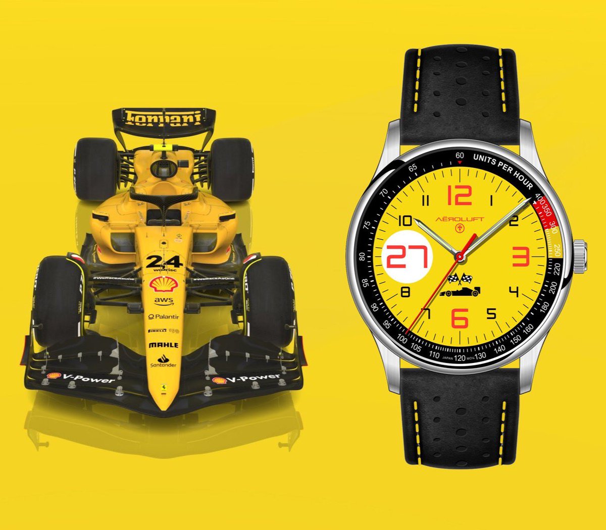 aeroluft's tweet photo. A Ferrari in giallo Modena (Modena yellow), the colour of Enzo’s hometown and next to Maranello, the company’s headquarters
#formulaone #AEROLUFT #relojes #montres #uhren #orologi #watches #ferrari #racingcar #giallomodena #modena #maranello #yellow #gelb #amarillo #jaune https://t.co/sDJe7VXXuA