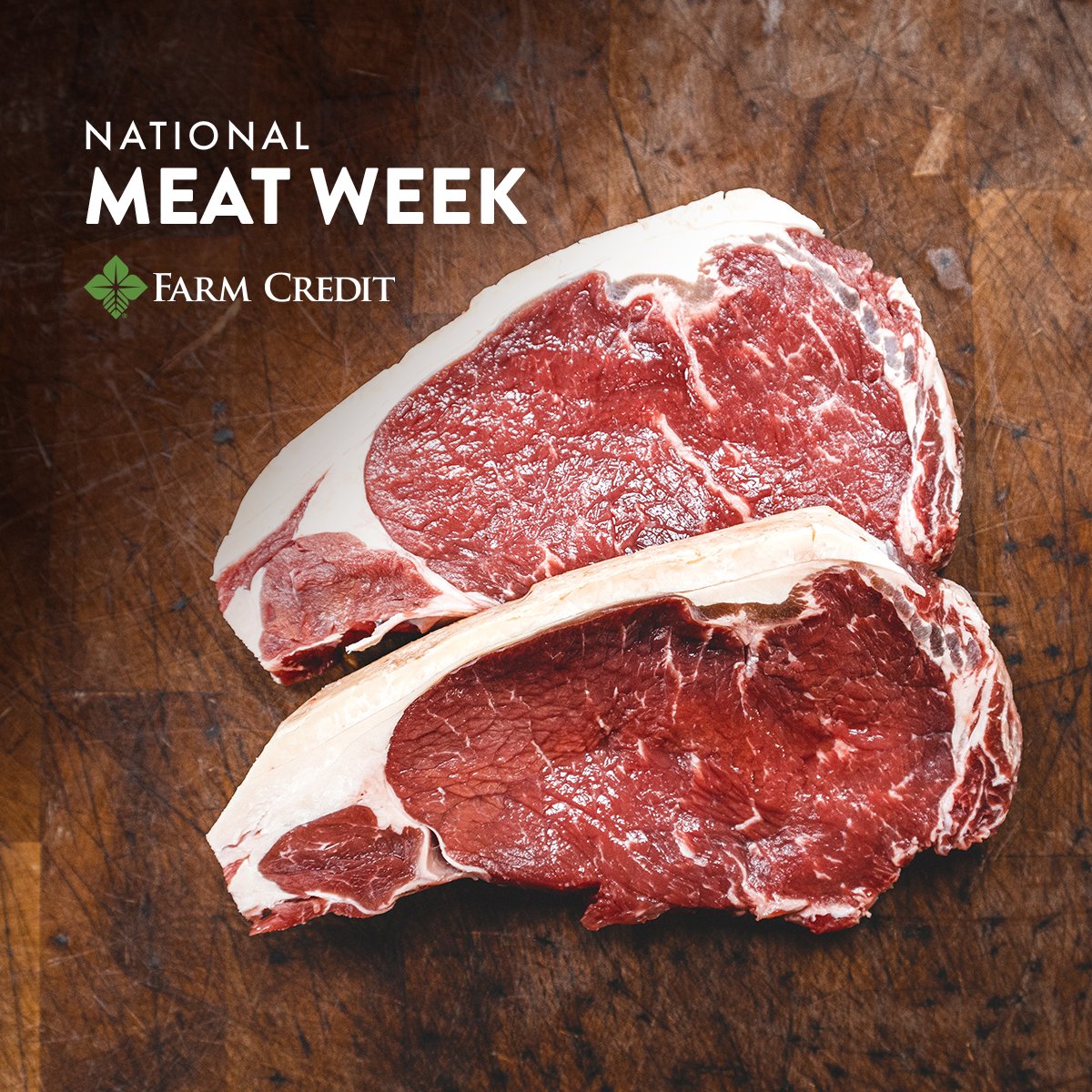 FarmCreditWEAR's tweet photo. This week we celebrate #NationalMeatWeek and the farmers and ranchers across America who work hard to produce a delicious, nutritious product. Be sure to #ThankAFarmer today! 🥩 https://t.co/jdbQdeeFFr