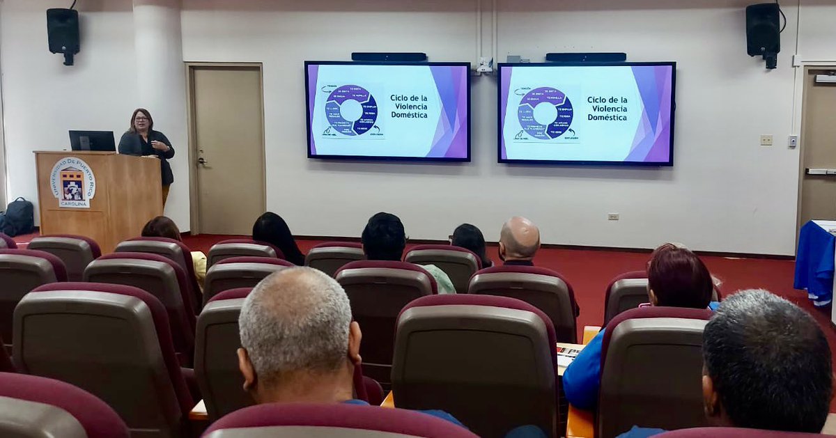 AHORA- Adiestramiento: Aspectos Biopsicosociales y Legales de la Violencia Doméstica en la Sala de Teleconferencias Recurso: Sra. María del Rosario Abrams Guzmán, Educadora a la Comunidad Educación y Servicio de Apoyo de la Oficina de la Procuradora de la Mujer.