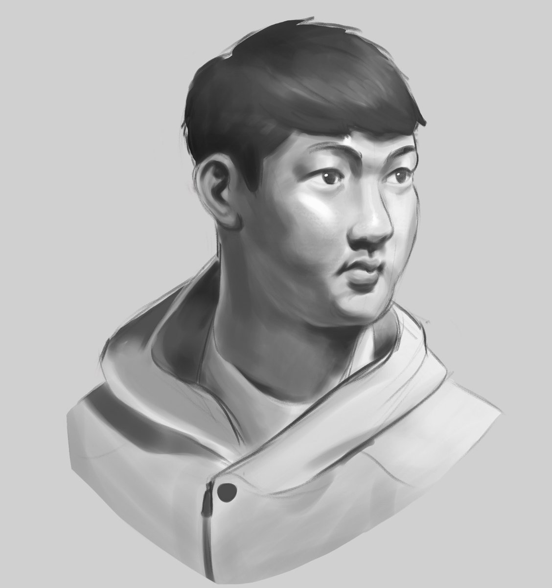 Ankerturtle's tweet photo. Grayscale portrait practice. https://t.co/QxewUIc0KV