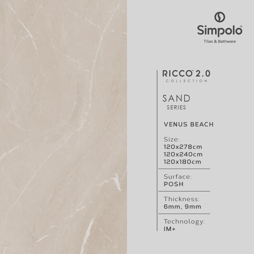 simpoloceramics's tweet image. Transform your interiors into a sanctuary of relaxation with Simpolo Tiles' Ricco 2.0 Collection, drawing inspiration from the gentle sands of the shore.

#SimpoloTilesandBathware #SimpoloCollection #TilesCollection #TilesPattern #HomeDecor #TilesDesign #NewCollection #SandSeries