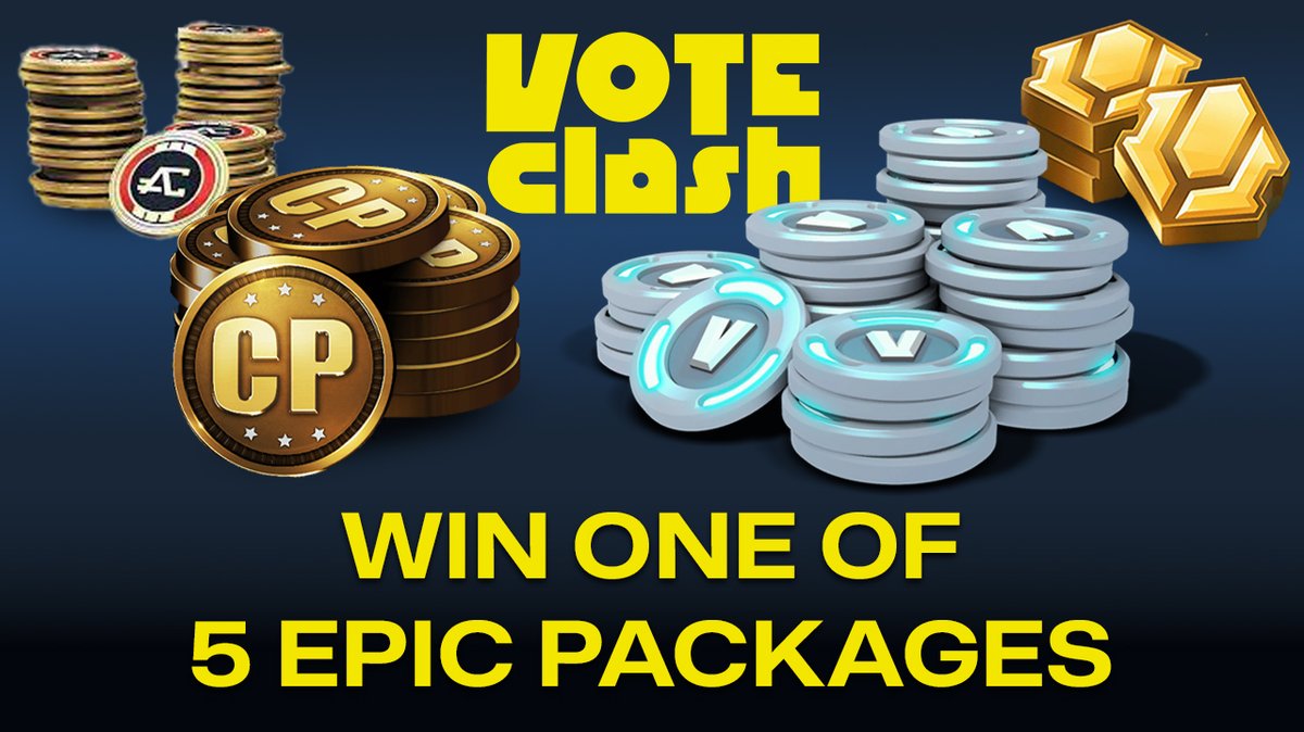 February is VoteClash MVP Launch Month! 🚀   

💥To celebrate, we're giving away five in-game packages of your choice!💥

To enter:  
✅ Follow us  
✅ Retweet + Like 
✅ Tag your favorite Streamer! (Required)   

Winners announced on 02/08/24. 📣   
Level up your gaming with