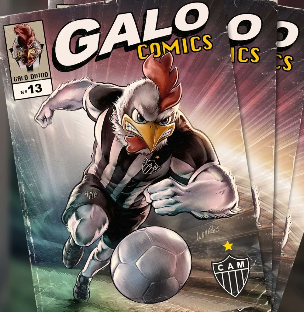 willrios's tweet image. No dia do Quadrinho Nacional, arte comemorativa imaginando uma revista sobre o Galo #comicscover #coverart #AquieGalo #Galo #oGaloganhou #AtleticoMineiro #ilustraGalo #GaloDoido #ArtesGalo