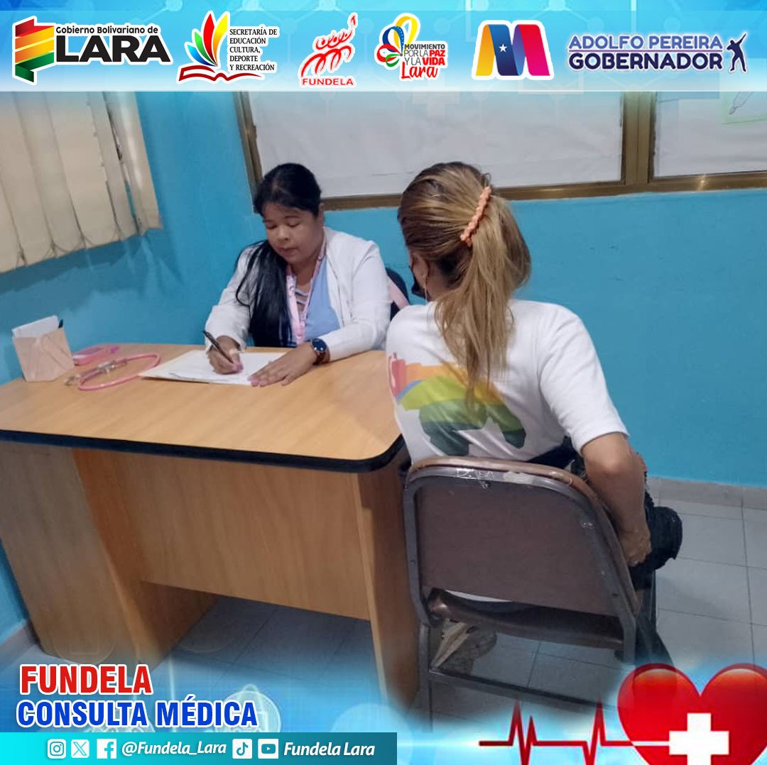 #30Ene Unidad Médica ❤️
 La salud de nuestro equipo, es prioridad.
Desde FUNDELA, garantizamos la atención médica gratuita, para servidores y comunidades cercanas a nuestra sede administrativa.
#7TFórmulaVictoriosa
<a href="/NicolasMaduro/">Nicolás Maduro</a> <a href="/AdolfoP_Oficial/">Adolfo Pereira Gobernador</a> <a href="/Miguelangel_gch/">Miguel González</a>