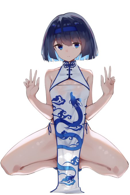 ドラゴンチャイナすずきつづみすまし顔ぱっかーん♡蹲踞部