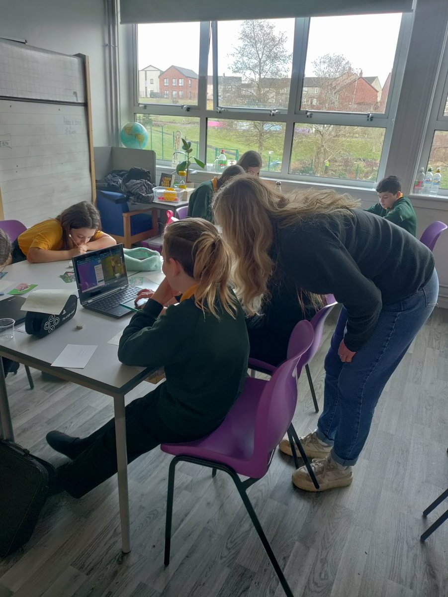 eacStPatricksPS's tweet photo. Thank you to Faith and Ribh from @ScotBiosphere for coming into P7 to discuss our biosphere! We created some postcards to send to a school in Sweden to share our learning 😀 https://t.co/eT75EoIMX1