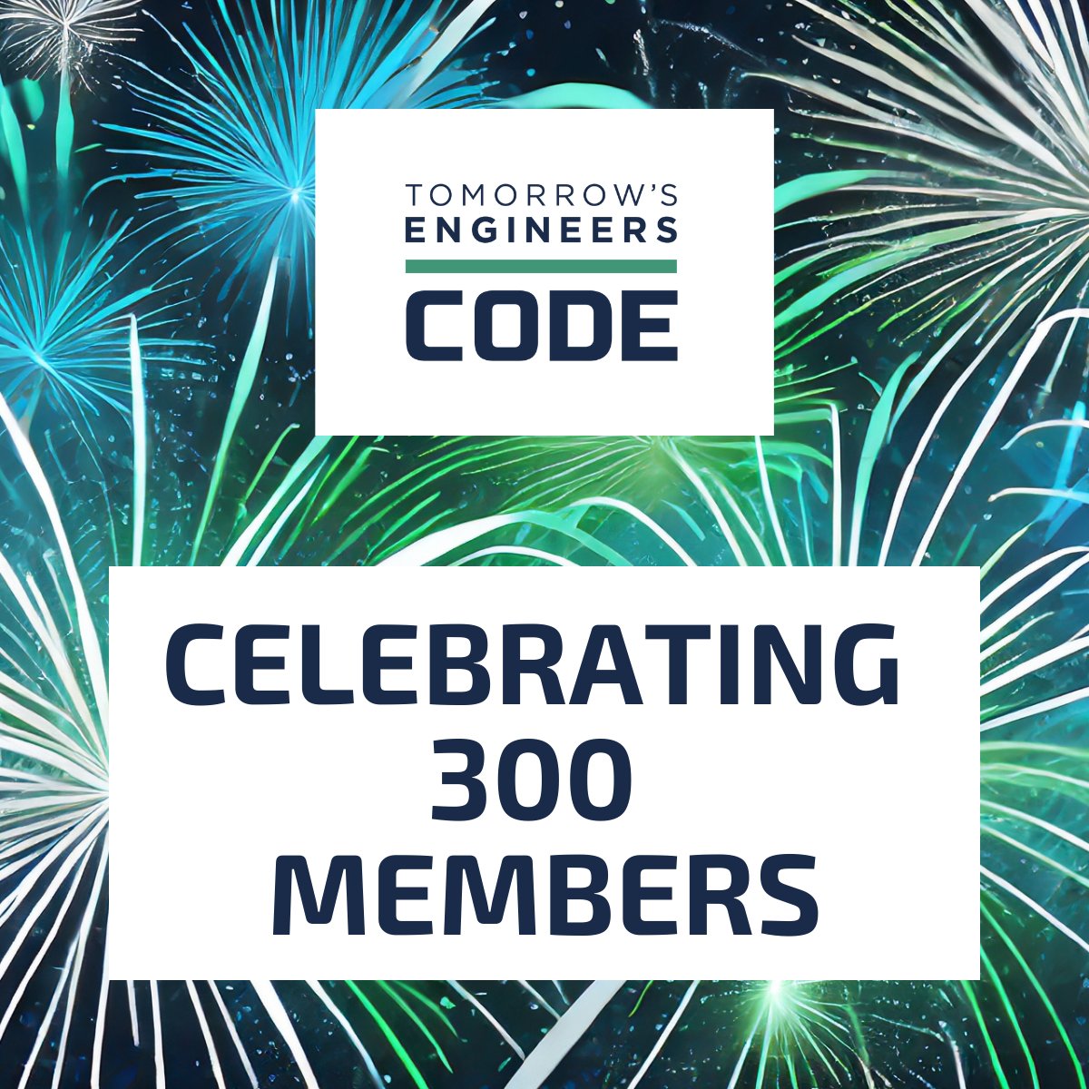 The Tomorrow's Engineers Code is 300 members strong! 

@TheTECode has reached an incredible milestone and now has 300 members. The Code community is united to inspire a diverse engineering and technology workforce.

Find out more and join the community: bit.ly/3S6nB1Z