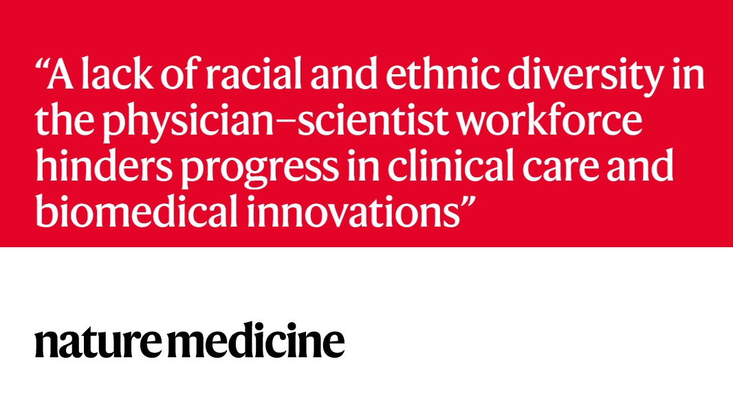 NatureMedicine's tweet photo. How to diversify the dwindling physician–scientist workforce after the US affirmative action ban.

Comment from Jessica Ding and colleagues @michiganstateu

https://t.co/mdROyiIUOw https://t.co/P9yGdssTr6