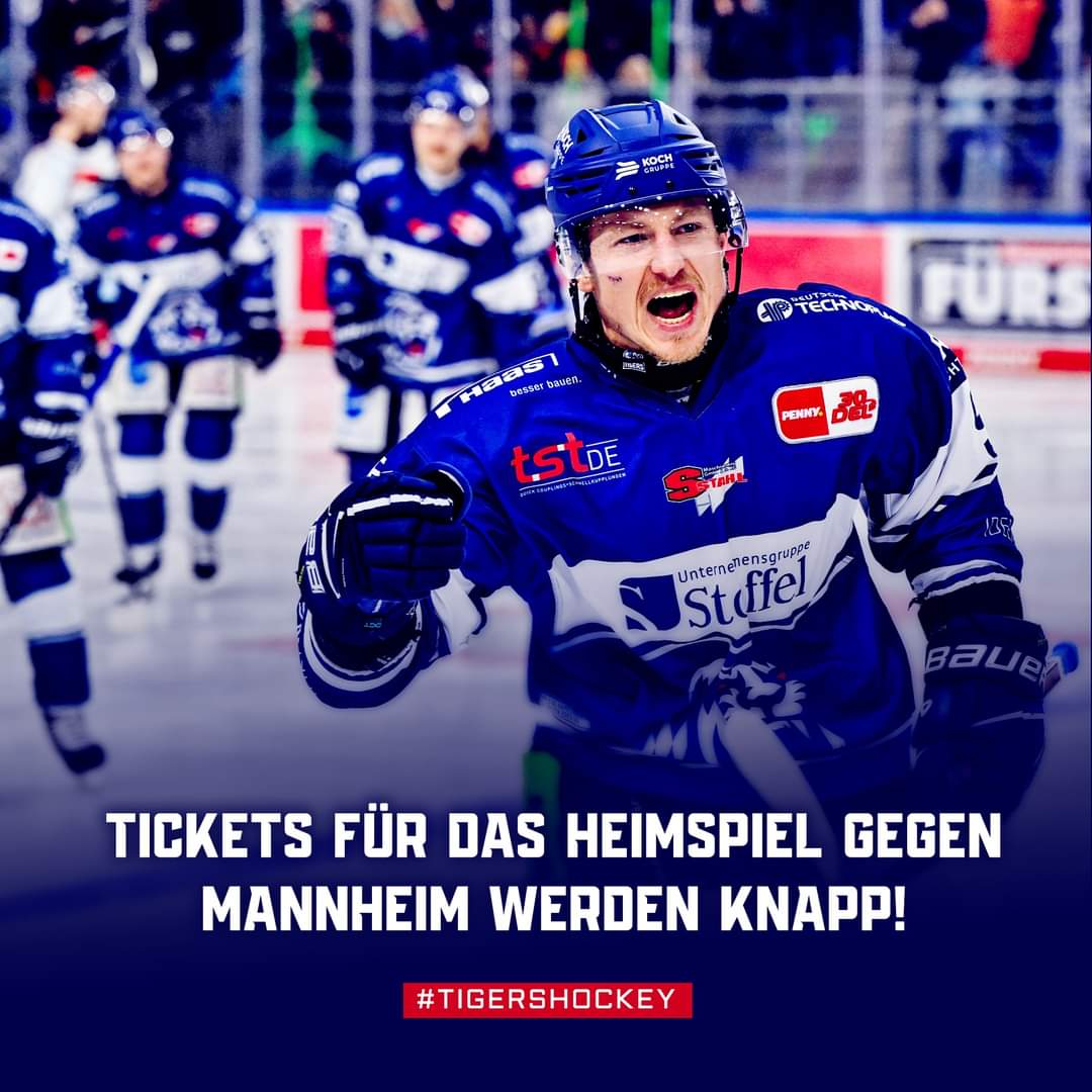 srtigersfans's tweet photo. Am Sonntagnachmittag kommen die Adler Mannheim an den #Pulverturm 🏒🔥
Aufgeht's! Lasst uns unsere Tigers im Stadion unterstützen! 🐯 💙🤍
zu den Tickets 🎫https://t.co/QWEuQN5lF3
@straubingtigers | #tigershockey #straubing #pennydel #STRvsMAN #STRMAN https://t.co/my1kkmEMpC
