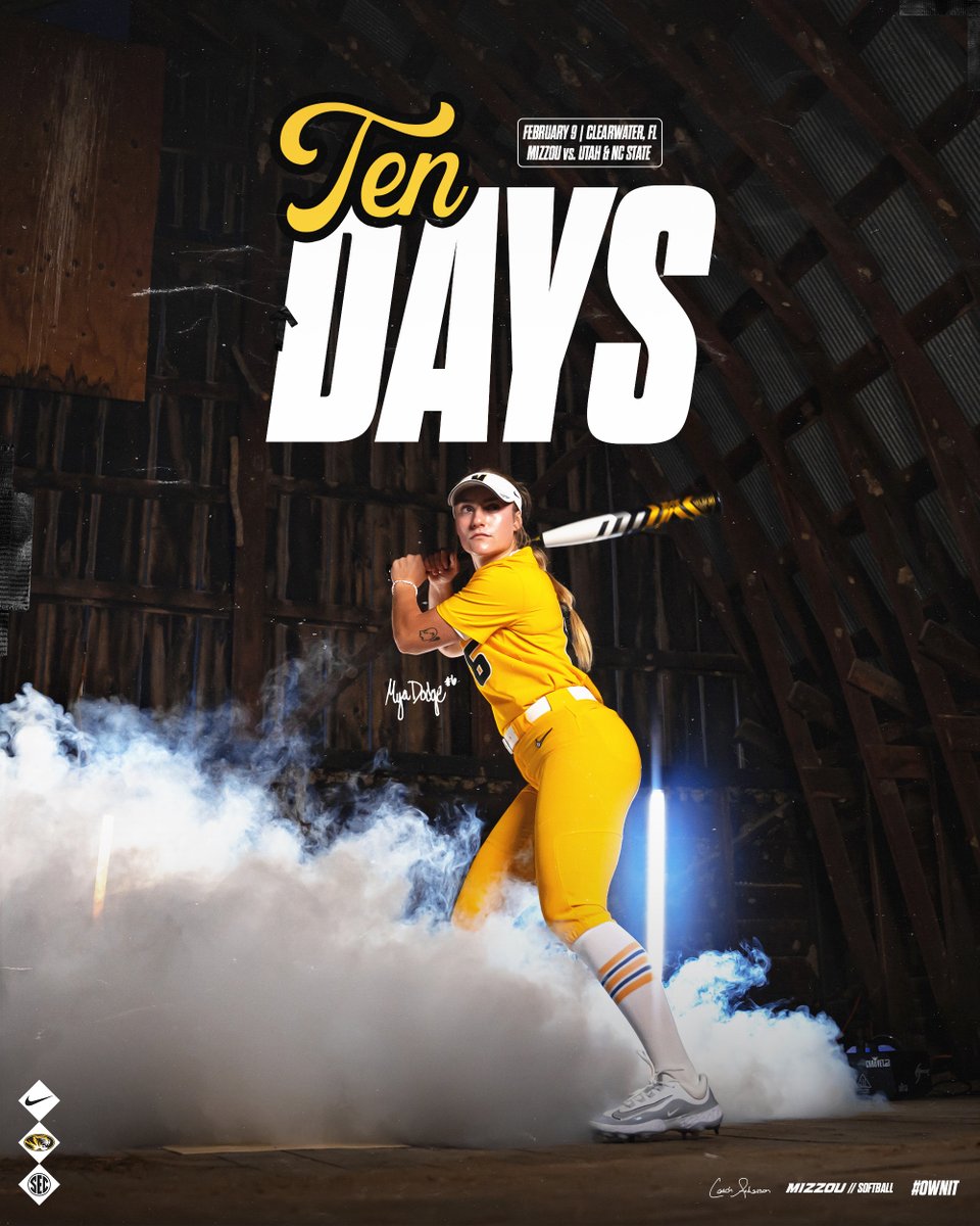 Just over a week away!! ⏳⌛️

#OwnIt #MIZ 🐯🥎| <a href="/dodge_mya/">Mya Dodge</a>