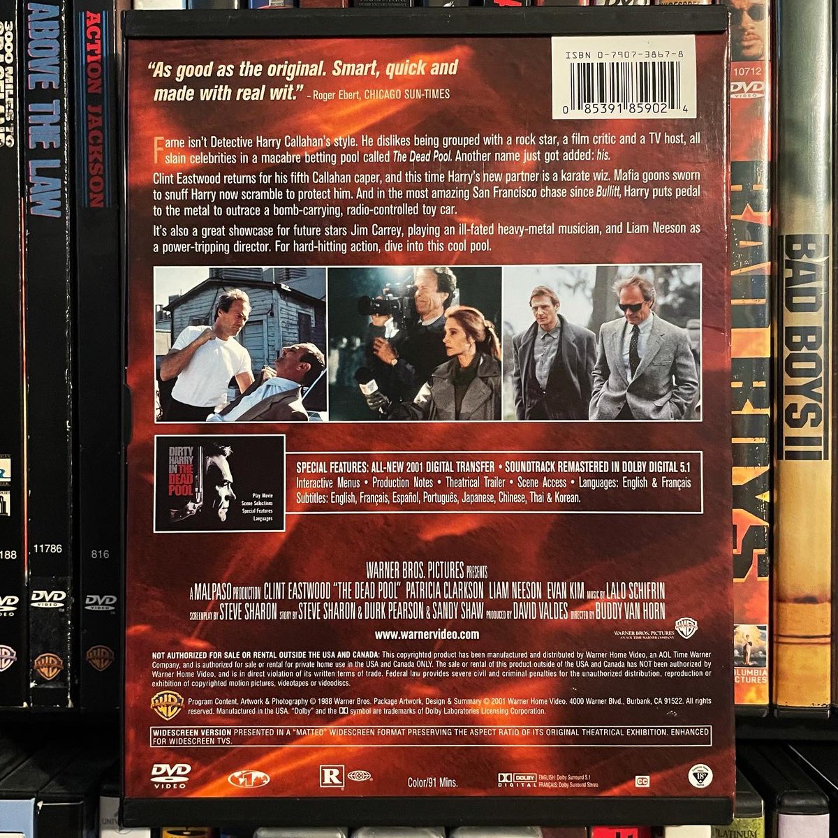 FirkensteinFilm's tweet image. “I’ll kick your ass so hard you’ll have to unbutton your collar to shit”
#thedeadpool #1988movie #80scinema #buddyvanhorn #clinteastwood #liamneeson #patriciaclarkson #evankim #jimcarrey #laloschiffrin #dvd