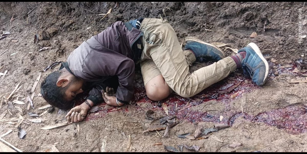 RajshreeKeisham's tweet photo. Meitei village volunteers targeted and killed in gruesome manner and #KukiChinZoSeparatists #kukiterrorist #KukiMilitants are celebrating. This is #KukiAtrocities #Kukiwarcrimes @ndtv @RajBhavManipur @thewire_in @KaranThapar_TTP @EastMojo @AJEnglish @ukhrultimes @timesofindia @TimesNow @htTweets @globaltimesnews @PTI_News @pooja_news @ABPNews @ZeeNews @ZeeNewsEnglish @BBCWorld @BBCBreaking @rashtrapatibhvn @PMOIndia @HMOIndia @NBirenSingh @BSF_India @manipur_police @official_dgar