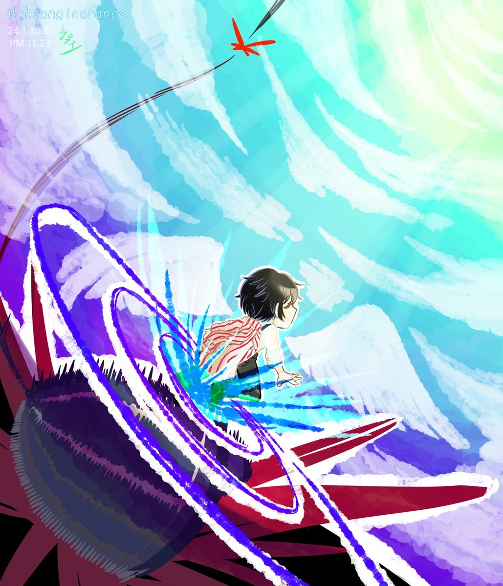 cheongignorance's tweet image. "새장을 깨고 자유롭게."

하늘 구름 종소리
#림컴_전력60분 @PM_Limbus60