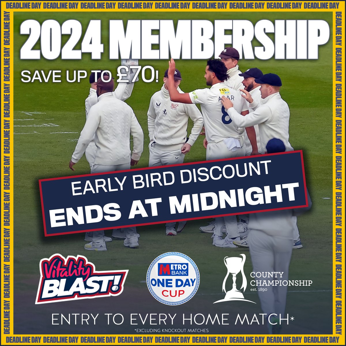 ⚠️ 𝐃𝐄𝐀𝐃𝐋𝐈𝐍𝐄 𝐃𝐀𝐘 🪪 That midnight deadline edges ever closer... Don't miss out! 🛒 Get your 2024 Kent Membership now: bit.ly/Buy2024Members…