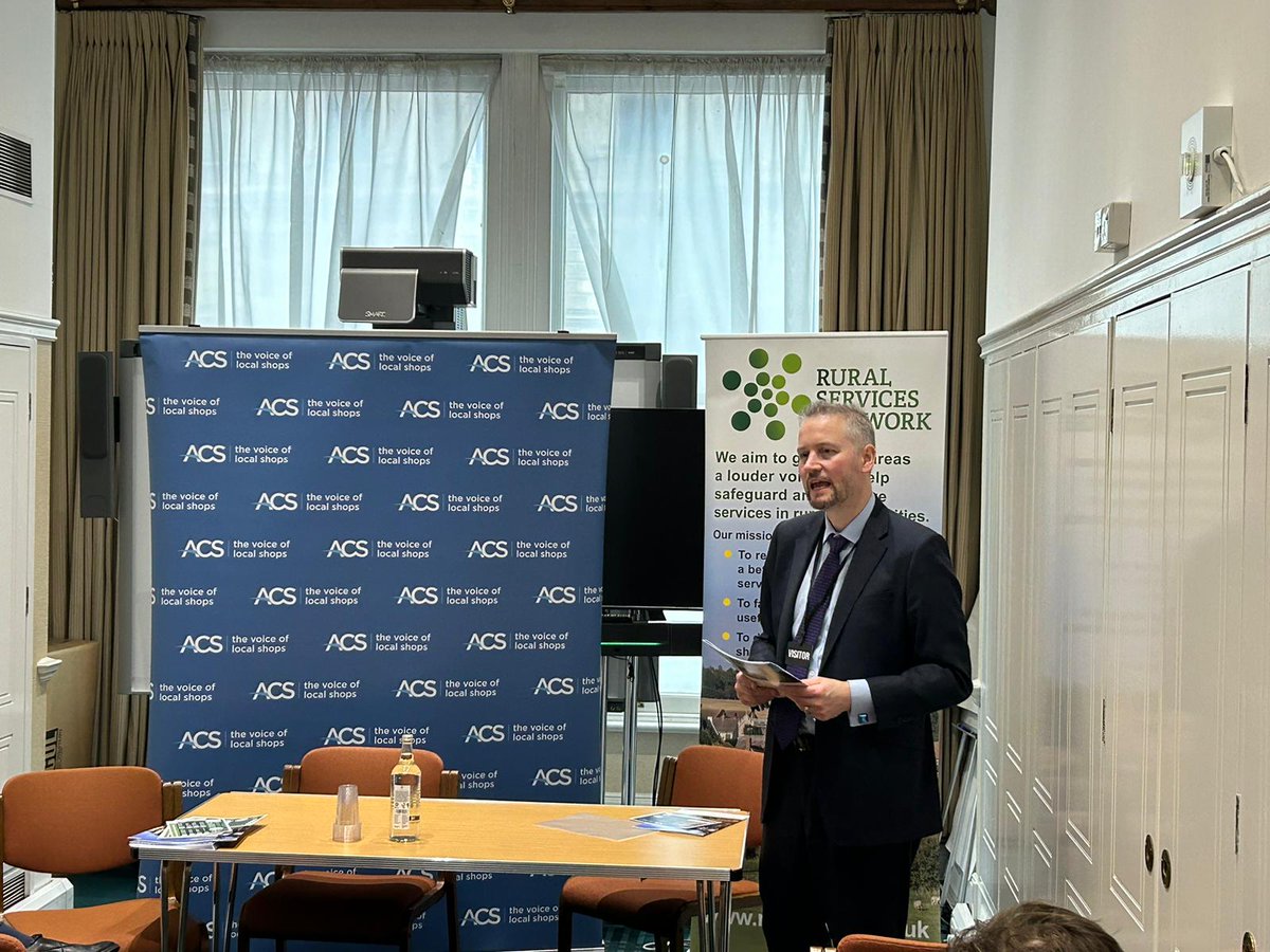 ACS_LocalShops's tweet photo. Today at the Rural Shop Report Launch, chief executive of ACS James Lowman emphasises how rural shops are a lifeline for communities when there are no other services close by.

#mylocalshop https://t.co/nOrMpOpdEj