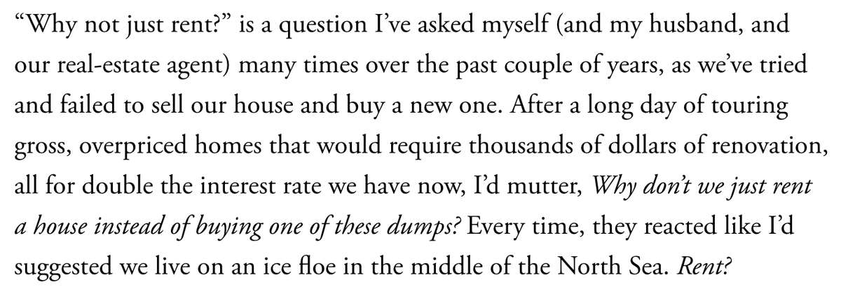 I wrote about something that's puzzled me for a while. Why don't more homeowners who don't want to give up their low interest rate just ... rent? theatlantic.com/ideas/archive/…