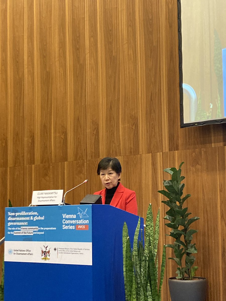 High Rep @INakamitsu at @unodavienna event on #SOTF: Let's 'developmantalize' disarmament. Makes me think of the feminist take - seeing nuclear weapons as a public policy, not a national security issue. Makes visible how nukes hurt our societies through opportunity costs.