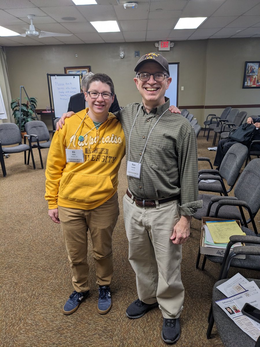 We live an hour away from each other but we had to come to St. Louis to meet in person at the Crossings seminar. Crossings.org #lawgospel
