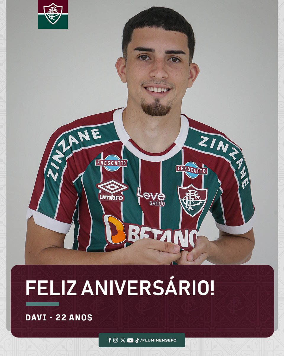 FluminenseFC's tweet photo. Nesta terça-feira, o zagueiro Davi comemora mais um ano de vida. Feliz aniversário, Guerreiro! 🇭🇺 https://t.co/d1I4Nt1ibC