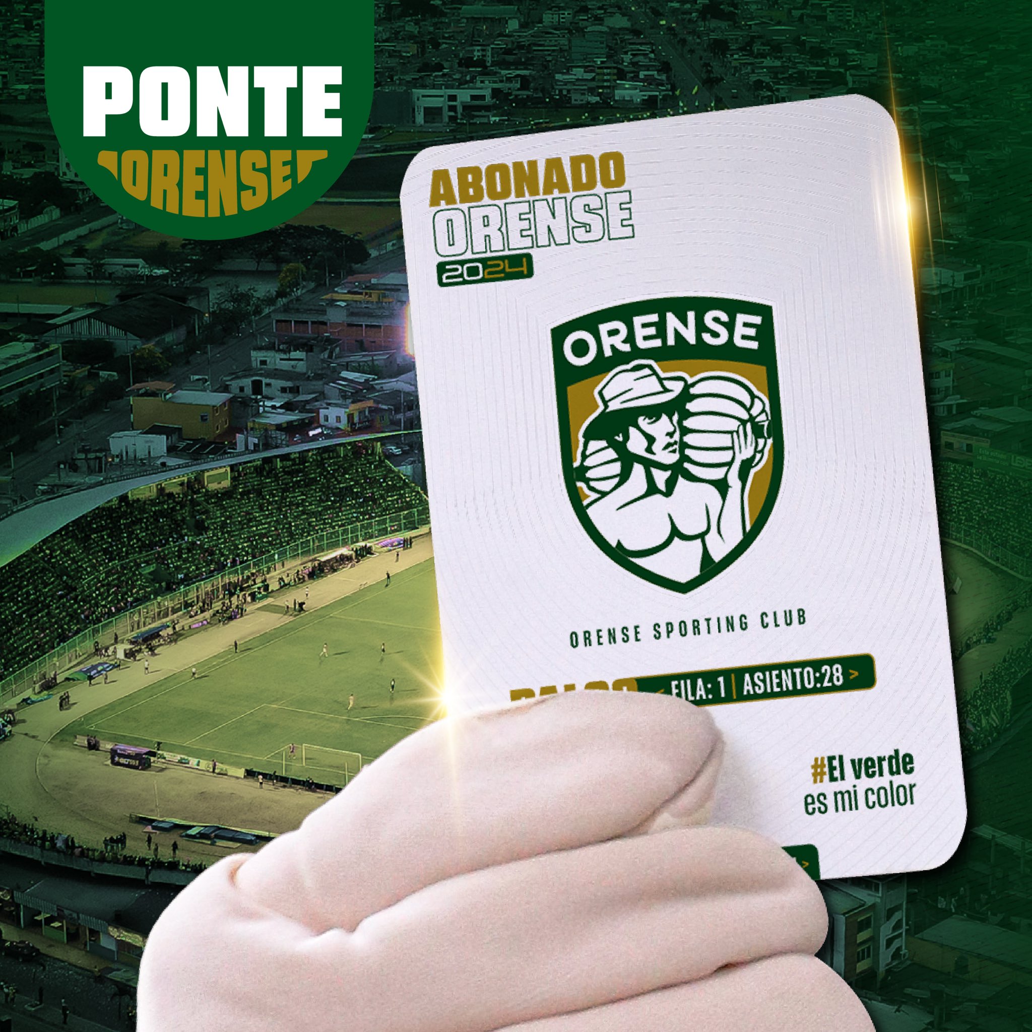 Orense Sporting Club on X: ¡𝐏𝐎𝐍𝐓𝐄 𝐎𝐑𝐄𝐍𝐒𝐄! 😎🟢 Que se viene el  plan de abonados con más beneficios del país. 💪🔥 ¡Sé nuestro jugador 12 y  en este 2024 aliéntanos en todos