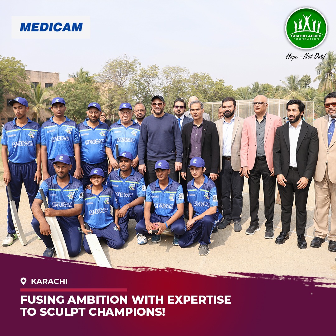 SAFoundationN's tweet photo. Exciting collaboration alert! 🏏✨ #SAF has joined hands with #Medicam for a cutting-edge High-Performance Center at KN Academy, Main Campus, Karachi. We are thrilled to share glimpses of the MOU signing by Chairman SAF @safridiofficial, and MD Medicam Group Mr. Junaid Nanitalwala. 📜 Let the journey towards cricket excellence begin! We are committed to ensuring #HopeNotOut for all!