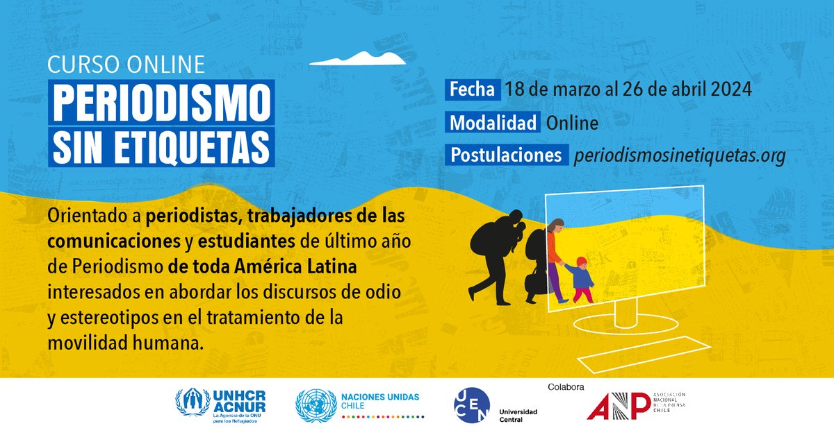 ¡Atención periodistas #Latam!  Curso gratuito, previa postulación: lnkd.in/e48xvTkT
¡Difundir! <a href="/ebudasoff/">Eliezer Budasoff</a> <a href="/sinaysinay/">Javier Sinay</a> <a href="/mijebner/">Mijal Iastrebner</a> <a href="/NaimidC/">Naimid Cirelli ⭐⭐⭐</a> <a href="/PabloReveron/">Reverón</a> <a href="/cata_may/">Catalina May</a> <a href="/La_Desdemona/">Juan Pablo Figueroa</a> <a href="/p_desormeaux/">Paulette Desormeaux</a> <a href="/catalinaruiz/">Catalina Ruiz</a> <a href="/catalinapordios/">Catalinapordiós</a> <a href="/ginnamorelo/">Ginna Morelo</a> <a href="/NJaccard/">Nathan Jaccard</a> <a href="/JimenezEnoa/">Abraham Jiménez Enoa</a> <a href="/jlsanz/">José Luis Sanz</a>