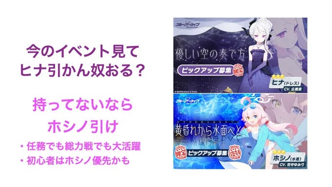 明日11:00からブルアカ3周年ガチャ星3確率2倍なので個人的所感です#ブルアカ 