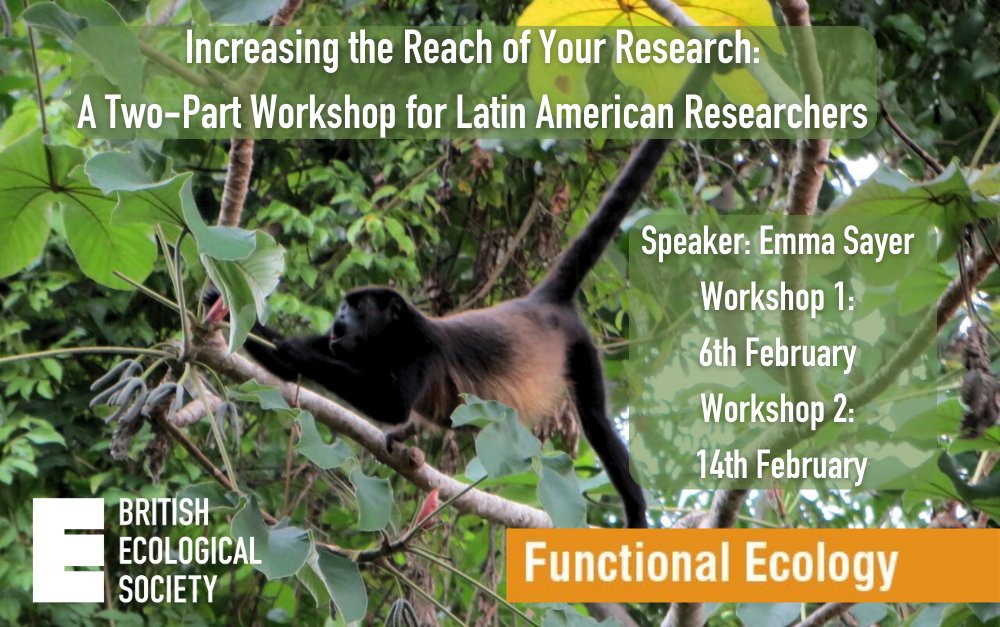 FunEcology's tweet photo. 🎓FE Workshop🎓

🌎Emma Sayer is holding a 2-part online workshop that covers core writing skills for ensuring that your research reaches a wide audience ✒️

⏰ 3pm-4:30pm GMT / 06 Feb
⏰3pm-4:30pm GMT / 14 Feb

⬇️More info and register here:

https://t.co/DqOjCug6Wz https://t.co/qXqD4BwlPo