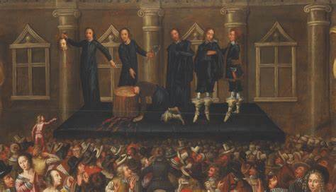 FordGreenHall's tweet photo. On this day!
Charles I,  king of England, Scotland, and Ireland, was executed on Tuesday, 30 January 1649 outside the Banqueting House at  Whitehall.
Charles famously wore two shirts so as not to shiver and appear afraid in the cold January weather. https://t.co/6iUs94FTjR