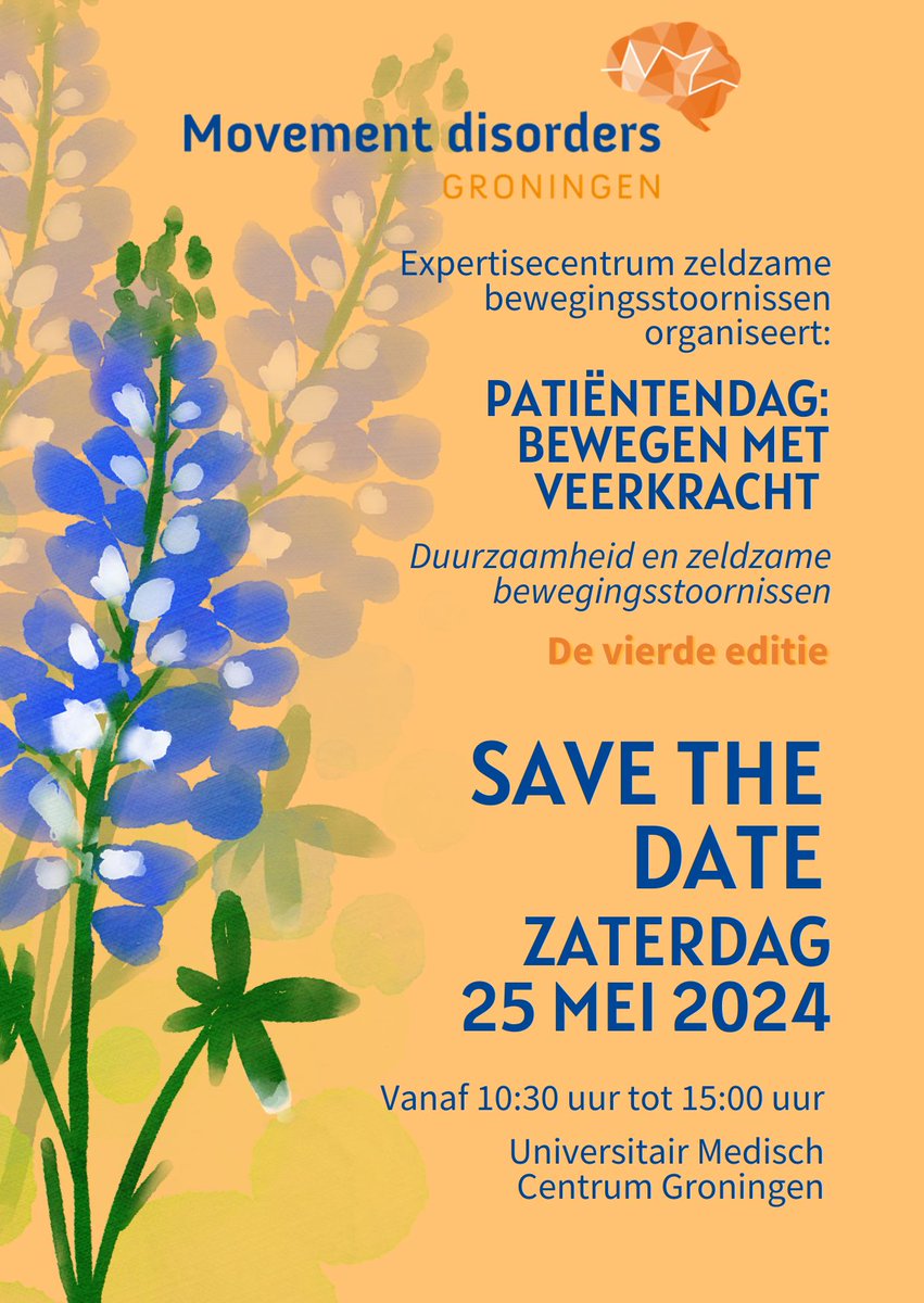 Zet de datum vast in je agenda! 📌 Op zaterdag 25 mei 2024 vindt de vierde editie van onze patiëntendag plaats 😄 De officiële uitnodiging met programma volgt nog!