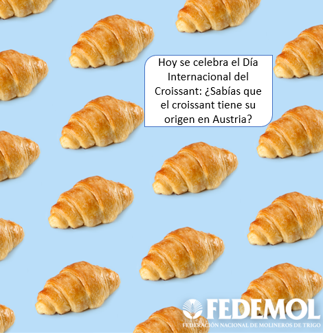 Hoy celebramos el Dia Internacional del #croissant un alimento derivado del trigo, a mi me gusta acompañado de un rico café colombiano y a ustedes? #LaEnergiaDelTrigo #HarinaDeTrigoFortificada