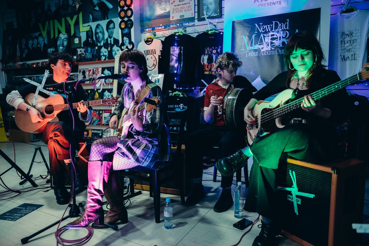 Felt the love in Galway yesterday, thanks for coming to celebrate with us🤍 we also found out there’s a chance we could get into the top 10 album chart in Ireland☠️🇮🇪 it would be soooo sound if you’re able to support us &amp; pick up a copy or stream the album newdad.lnk.to/madra