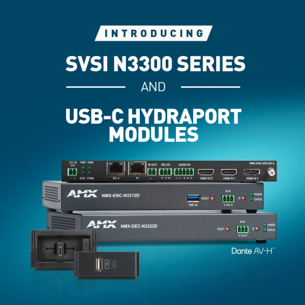 JPLilleyAV's tweet image. ProAVNews: Introducing AMX SVSI N3300 Encoders &amp;amp; Decoders with Dante AV-H and New USB-C Modules for AMX HydraPort in News and Events. jplilley.com/blog/news/entr… via @JPLilleyAV #KnowItWorks #ProAVNews