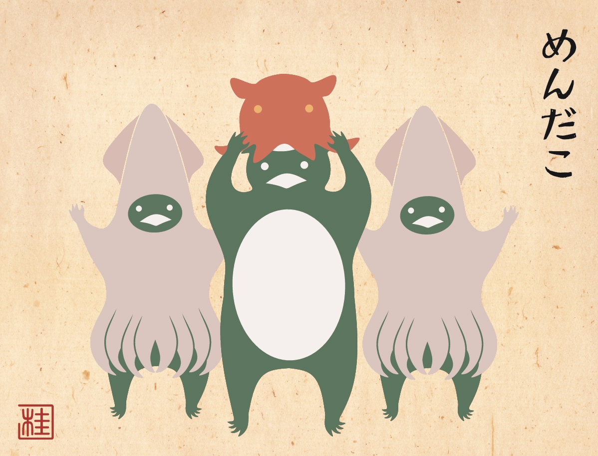 「すこやか河童「めんだこ」 」|桂つかさのイラスト