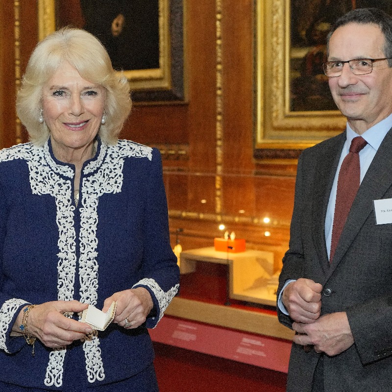 RoyalFamily's tweet photo. “These new books highlight the incredible richness of twenty-first century literary talent.”

The Queen has welcomed authors, illustrators and binders involved in creating special miniature books in celebration of the centenary of Queen Mary’s Dolls’ House.
