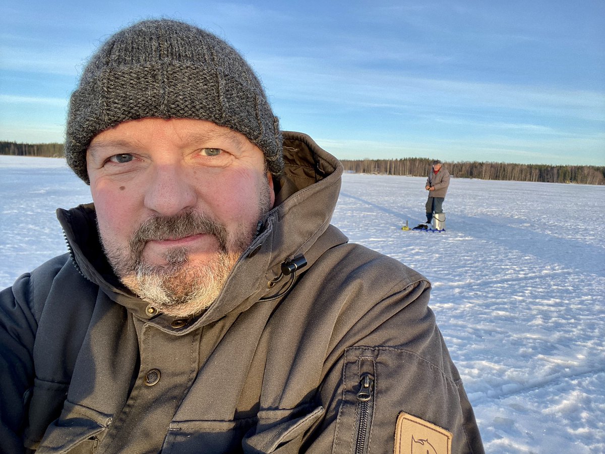 GrumpyRintala's tweet photo. We went with my father to make an "evening holes”. There were dozens of small perches. One hole rewarded persistence - this time it was me. Not huges but good food fish.
#icefishing #lifeisgood #withmyfather https://t.co/vc3wtgiYfU