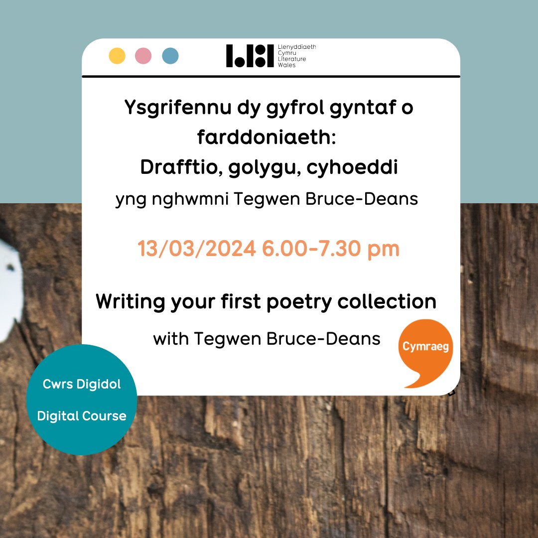 Gall rhoi casgliad o farddoniaeth at ei gilydd am y tro cyntaf fod yn frawychus, ac yn amlach na pheidio, mae hi’n anodd gwybod ble i ddechrau...ond na phoener! Mae <a href="/_tegwen/">tegwen</a> wrth law i'ch arwain drwy’r broses, o’r syniad cychwynnol hyd at y cyhoeddi.

tynewydd.cymru/cwrs/ysgrifenn…