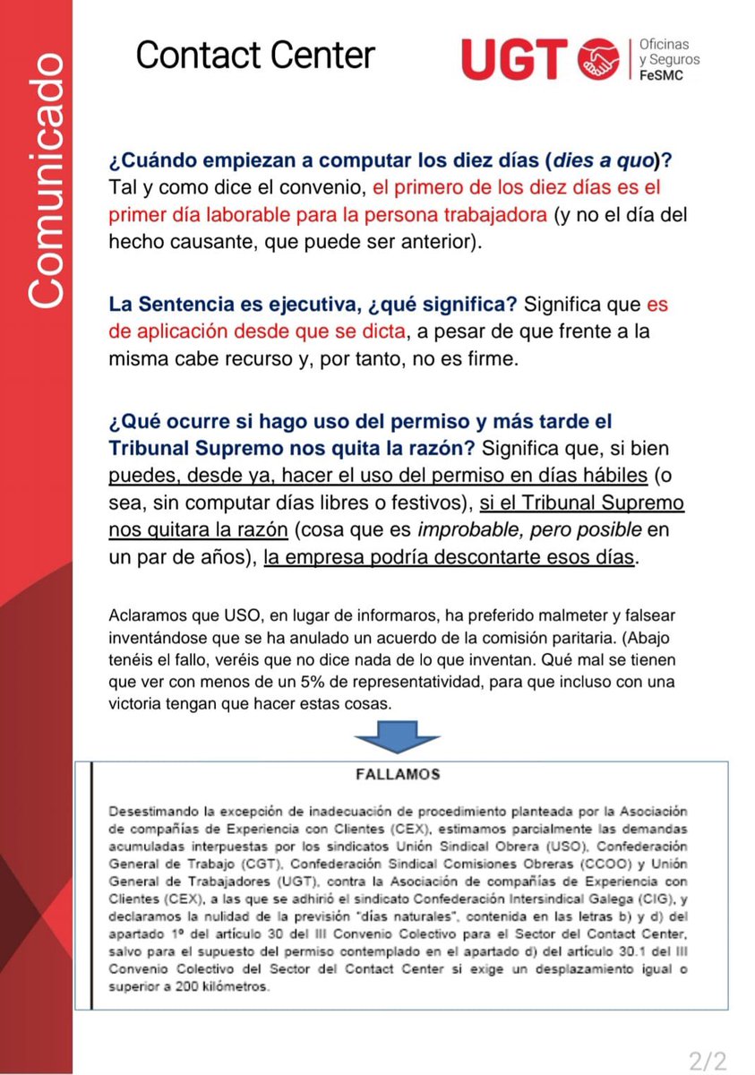 ⚠️ Consecuencias prácticas del permiso de cinco días hábiles para el cuidado familiares 

#UGTKonecta