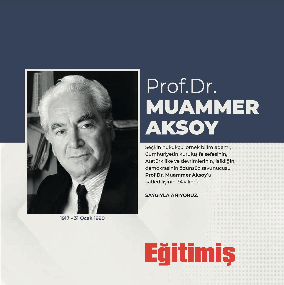 Seçkin hukukçu, örnek bilim adamı, Cumhuriyetin kuruluş felsefesinin, Atatürk ilke ve devrimlerinin, laikliğin, demokrasinin ödünsüz savunucusu Prof. Dr. Muammer Aksoy'u katledilişinin 34. yılında saygıyla anıyoruz. #MuammerAksoy