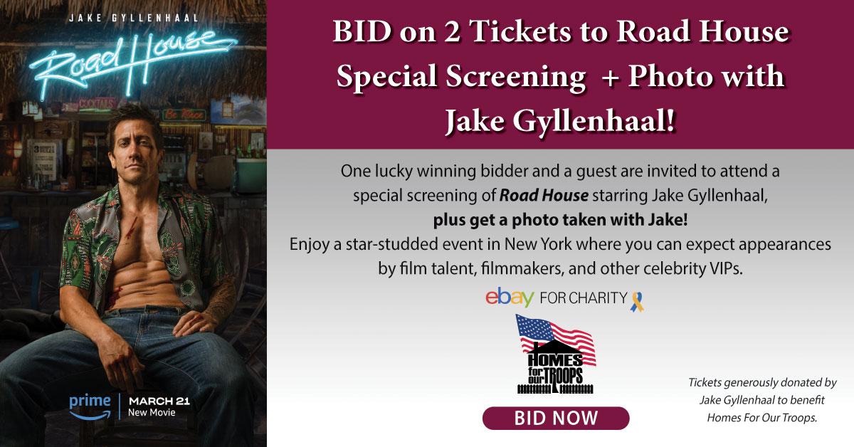 Who’s excited for the #RoadHouse movie starring Jake Gyllenhaal? You and a guest could attend a special screening in NY and take a photo with Jake! Bid now until Feb 3 to support our mission of Building Homes, Rebuilding Lives ebay.com/itm/2856553966… #HFOTAuction #ebayforcharity