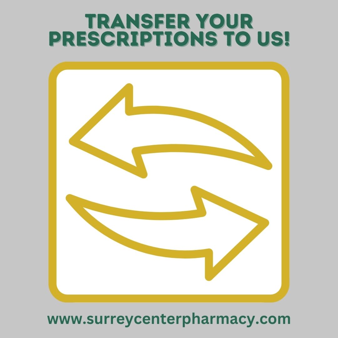 Unlock convenience with a simple transfer! 🔀

Transfer your prescriptions effortlessly and let us take care of the rest. Your health, our commitment. Ready to make the switch?

#PrescriptionEase #SeamlessTransitions #SurreyCenterPharmacy #AugustaGA #AugustaPharmacy