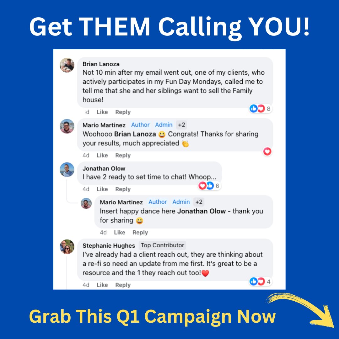 🚀 Unlock marketing success! Limited-time access to a PROVEN Q1 Strategy.
✨ #Generateleads in Q1 and beyond
🔗 Quick referrals
🗣️ Open conversations, reconnect with your #sphere
🦸 Be the caring hero Agent/Lender
No cost, no credit cards needed! 👉 byreferralonly.com/tryannualrevie…