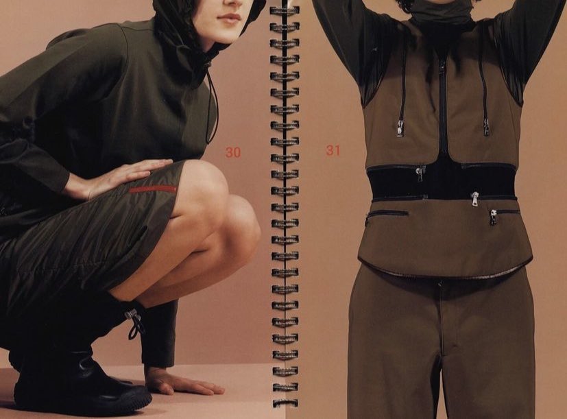 Prada Sport Fall 1999 catalog via Old Prada on Instagram