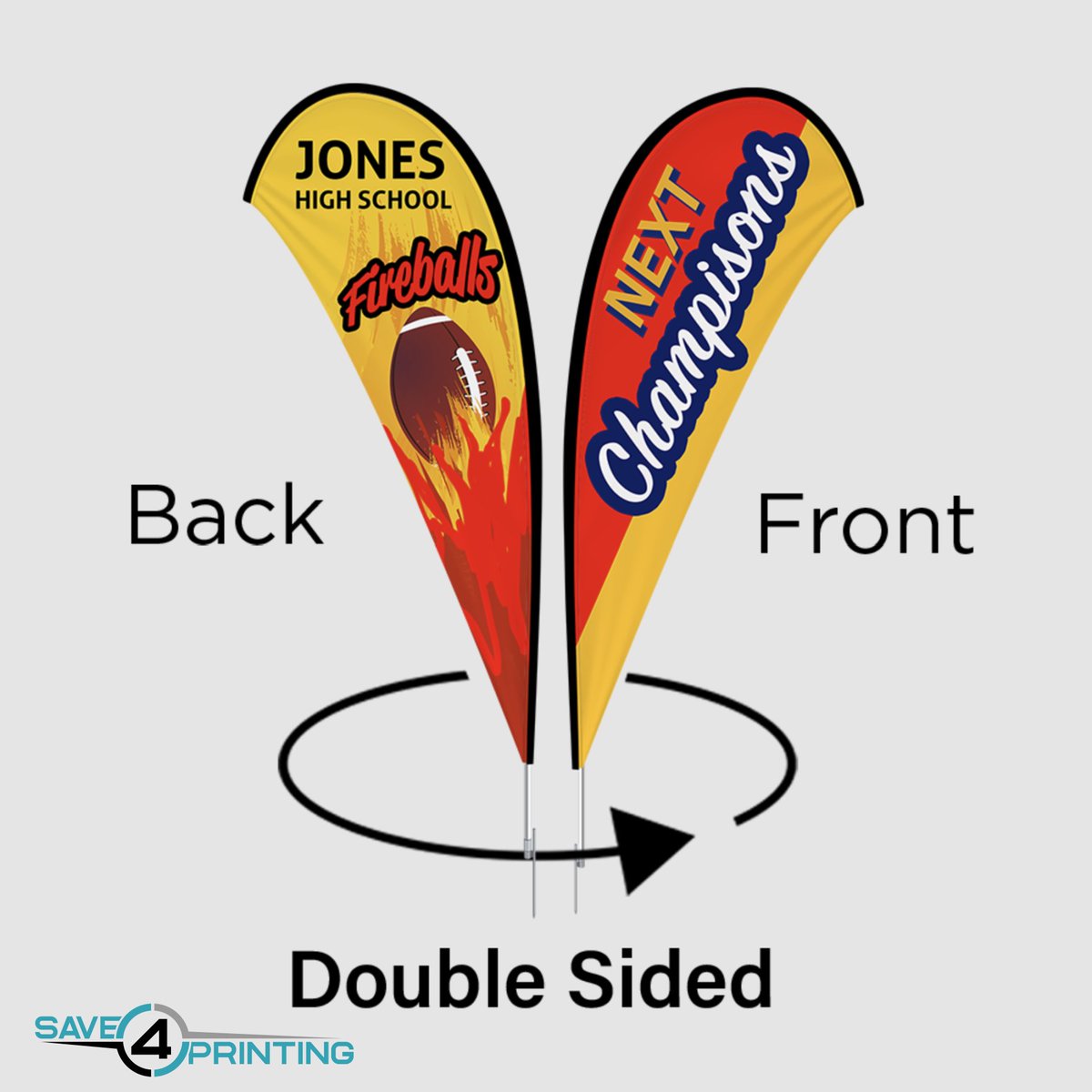 Save4Printing's tweet image. All Teardrop Flags are premium quality, produced on 3oz polyester and printed using superior dye sublimation equipment for the longest lasting color available. Ideal for advertising businesses, events and trade shows. Available with indoor or outdoor hardware.