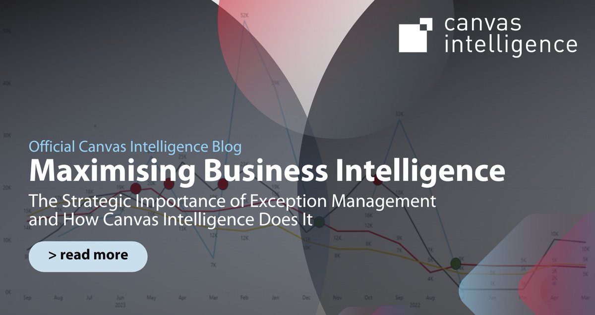 CanvasBI's tweet image. In #BusinessIntelligence, the concept of #ExceptionManagement emerges as a powerful tool driving efficiency, accuracy &amp;amp; strategic decision-making. Read our latest blog to learn about our approach to exception management and how we can help get you started: bit.ly/42jpEEQ