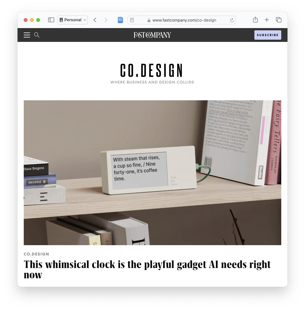 genmon's tweet photo. Launched the Poem/1 Kickstarter today, and absolutely blessed with @ctrlzee telling the story behind it in Fast Company @FastCoDesign 

(Putting the link in the next post so this doesn't get buried by the algo...) https://t.co/ELrJjlCwfJ