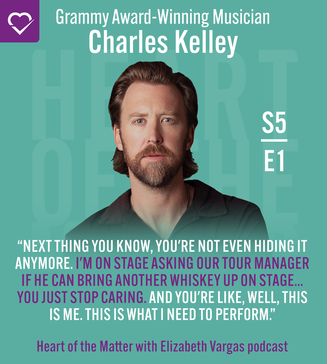 .@charleskelleyla joins @EVargasTV on an all new #HeartOfTheMatter to talk about why he often hid his drinking from those closest to him, how his wife supported his recovery, and why it was important to be honest about @ladya's 2022 tour postponement. bit.ly/3vQ9iqP