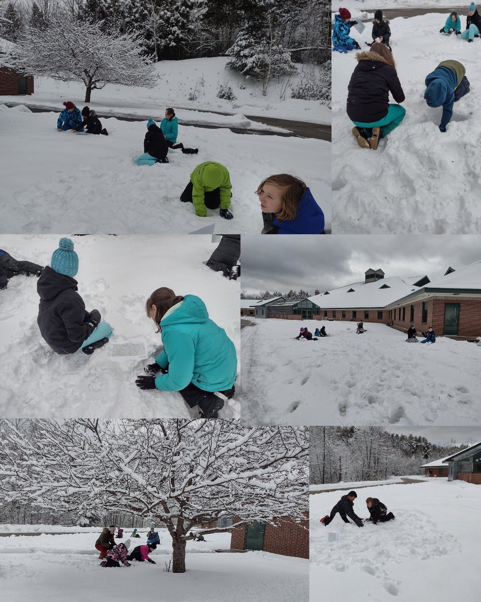 NewfoundRegion's tweet image. Yesterday at Bridgewater-Hebron Village School the 5th graders recreated the Newfound Watershed from topo maps- the snow was perfect! It's a great time to get outside and #exploreNewfound!