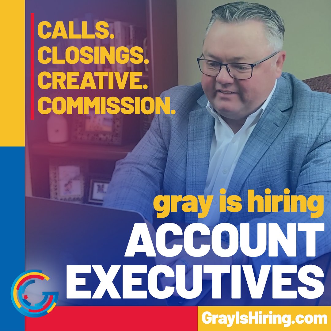 JessLaszewski's tweet photo. If you choose to #GrowWithGray you will be able to take advantage of our 5% 401k match as well as paid paternity leave! Apply at https://t.co/mouLvuqyE2 #TVJobs https://t.co/cPWcS9Zv1t
